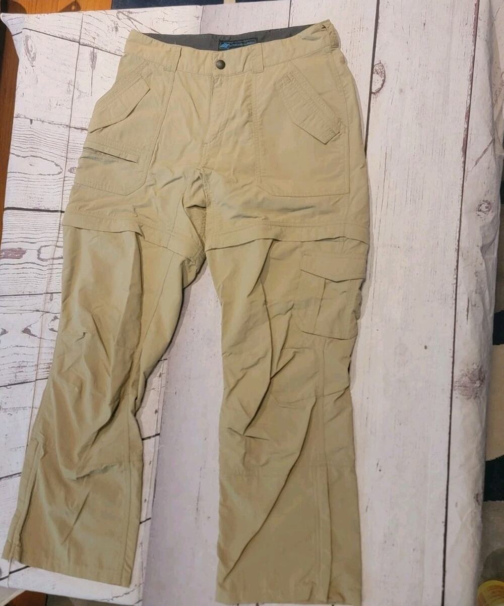 Eastern Mountain Womens 2-S Light Weight Khaki Cargo Hiking Pants